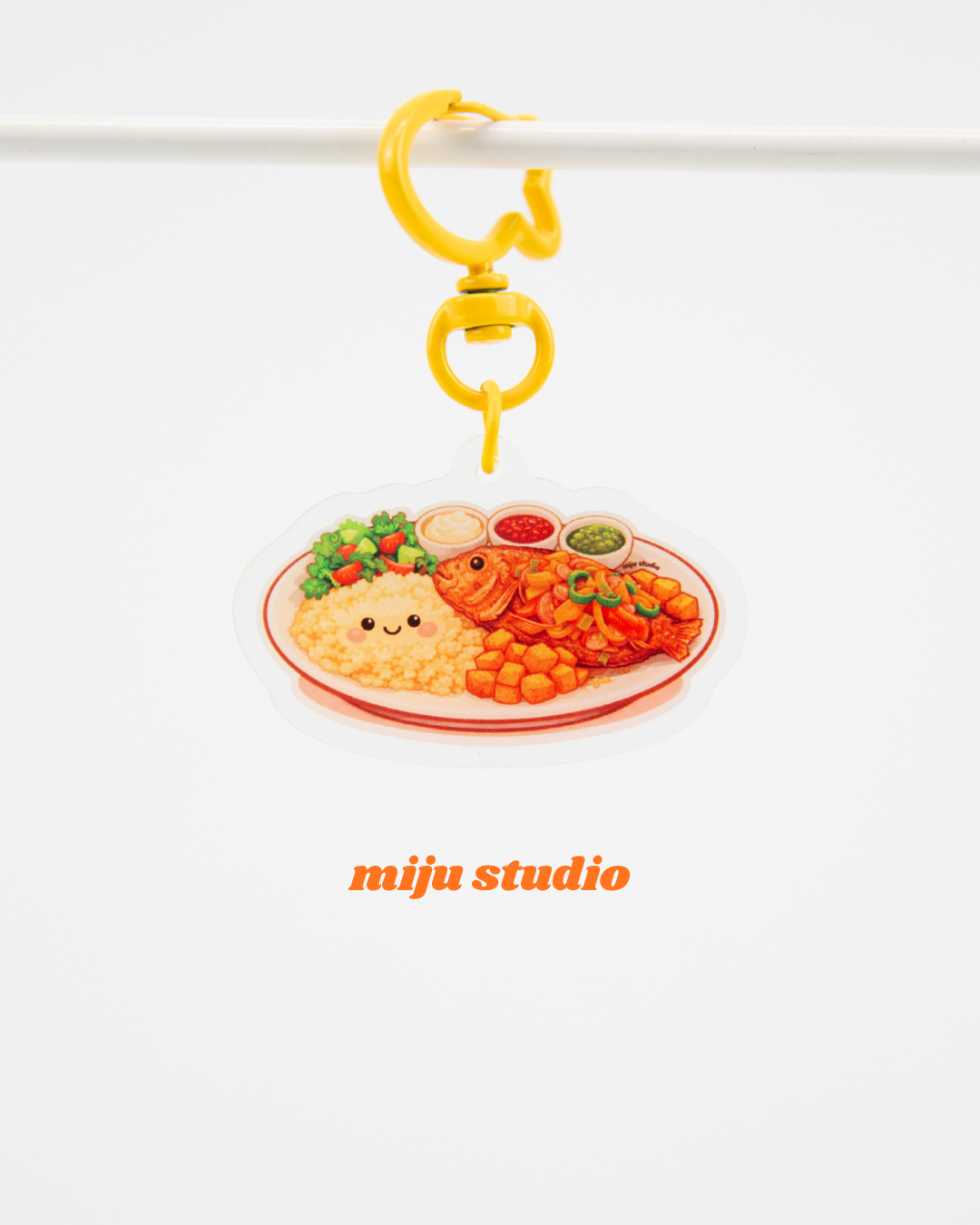 Food Acrylic Key Chains Set