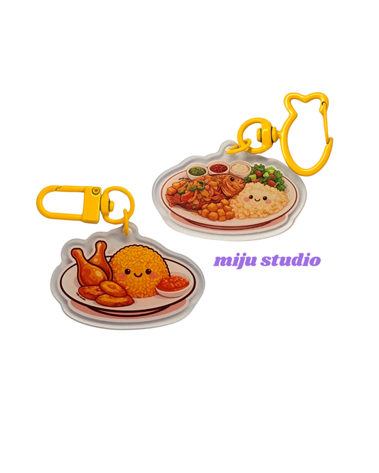 Food Acrylic Key Chains